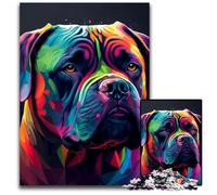 Cane Corso Colorful Puzzles 1000 Pieces for Adults Impossible Jigsaw Puzzles for Adults for Home Decor, Brain Training 50x75CM/19.68x29.52inch