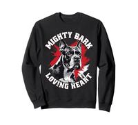 Cane Corso Dog Mighty Bark Loving Heart Sweatshirt