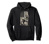 Cane Corso Dog Patriotic American Flag 4th of July USA Pullover Hoodie
