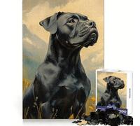 Cane Corso Dog Portrait Painting Jigsaw Puzzles for Adults1000 Pieces Memory Training Serene Escape Flawless Cut Birthday Gift (38x52cm)