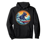 Cane Corso Dog Surfing Surfer Owner Surfboard Rider Vintage Pullover Hoodie