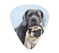 Cane Corso Dogs Pug Friendship Concepts,12 Pcs Guitar Pick,3 Different Thickness Plectrums for Acoustic Guitar Bass Ukulele (0.46mm 0.96mm 0.71mm)
