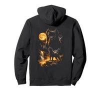 Cane Corso Howling to The Moon Vintage 90s Funny Dog Graphic Pullover Hoodie