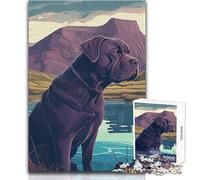 Cane Corso Italiano Nature Puzzles for Teenagers 1000 Piece Educational Mental Focus Game Heartwarming Special Present Idea Size 38x26cm
