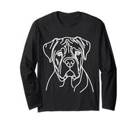 Cane Corso Line Art Dog Fan Long Sleeve T-Shirt