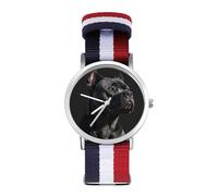 Cane Corso Nylon Wrist Watches Braided Stra Non-Scale Casual Watch for Work Workout