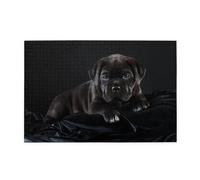 Cane Corso Pets Puppy Black Cane Corso, 1000 Pieces Jigsaw Puzzles, Wooden Jigsaw Family Game Wall Decor for Adults Teens