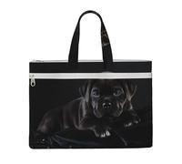 Cane Corso Pets Puppy Black Cane Corso,Canvas Document Bag Zipper File Tote Bag Handbag Briefcase for School Office