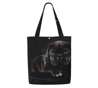 Cane Corso Pets Puppy Black Cane Corso,Reusable Grocery Bags Shopping Tote Bags Large Capacity Canvas Shoulder bag