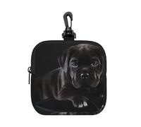 Cane Corso Pets Puppy Black Cane Corso, Square Zipper Storage Bag, Neoprene Coin Purse, Small Wallets, Change Pouch, Change Purse