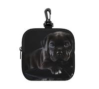 Cane Corso Pets Puppy Black Cane Corso, Square Zipper Storage Bag, Neoprene Coin Purse, Small Wallets, Change Pouch, Change Purse