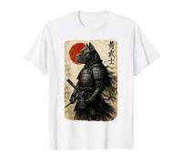 Cane Corso Warrior Ukiyo Japanese Artwork Dog Samurai Value Graphic T-Shirt, Men, White, S