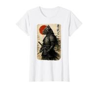 Cane Corso Warrior Ukiyo Japanese Artwork Dog Samurai Value Graphic T-Shirt, Women, White, S