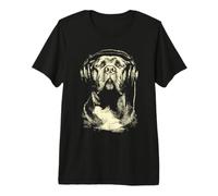 Cane Corso with Headphones Dog DJ Festival Music Lover Premium T-Shirt