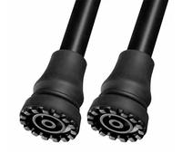 Cane, Crutch | Non-slip Rubber Crutch 2 Pieces - Field Cane Non-slip, Replacement, Black
