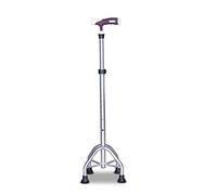 Cane for The Elderly with A Four-Legged Non-Slip(Silver)
