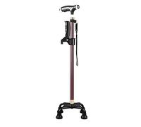 Cane for The Elderly with Crutches Walker Four Corners with Lights Non-Slip Telescopic Light Multi-Function Adjustable Height