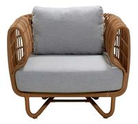 Cane-line - Nest Armchair Outdoor, Nature / Light Grey - Nature
