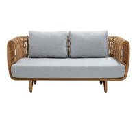 Cane-line - Nest Sofa 2 Seater Outdoor, Nature / Light Grey - Nature