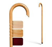 Cane Masters Everyday Walking Cane - Wooden Cane Ideal for Everyday Use for Men, Women and Seniors - Handmade in The USA with American Hickory (35”, Golden Brown)