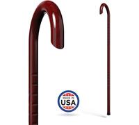 Cane Masters Handmade Wooden Walking Canes for Men and Women | Highly Durable American Hickory Wood Walking Cane | Ergonomic Handle and Body Grip, Anti-Slip Rubber Tip Wood Cane for Seniors