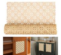 Cane Rattan Webbing Roll, 3.28ft x 15.8 inch Woven Open Mesh Cane Natural Rattan Webbing Rattan Webbing for Caning Projects Wide Rattan for DIY Crafts Cabinet Chair Furniture