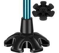 Cane Tips 3/4 inch 6 Support Cane Feet Self Standing Cane Tip 6 Support Feet Heavy Duty Rubber Cane Tip for Walking Canes Walking Sticks Folding Canes