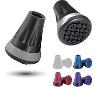 Cane Tips, 3/4 Inch All Terrain Tip for Cane & Crutch, 3/4'' Rubber Replacement Foot Pad, 0.75 Inch Cane Tips Heavy Duty, Walking Cane Tips and Crutch Tips(Pack of 2)