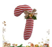 Cane with Bell Cloth Bow Party Supplies Red White - 13.5 × 7 × 3 CM Christmas Red White for Autumn Winter Garden Party Indoor Party