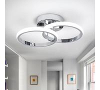 CANEOE Round Modern Led Ceiling Light Fixtures, 6000K Cool White Hallway Light Fixtures Ceiling, Bathroom Close to Ceiling Lights for Bedroom Kitchen Corridor Stair Aisle Lamps
