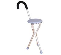 Canes Cane Folding Stool Elderly Disabled Persons Underarm Crutches Folding Cane Stool Aluminum Alloy Anti- Slip Three- Legged Walking Stick It's so kind of you