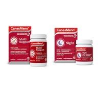 CanesMeno Menopause Support Bundle Multi Support Tablets 30 Count with Red Clover and 17 Vitamins and Minerals Plus Night Tablets 30 Count with Hops, Ashwagandha, Vitamin B6 and Magnesium