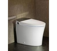 CANEST Smart bathroom, toilet with integrated bidet with LED display, night light, foot sensor operation, hot water sprayer and dryer, heated bidet seat with toilet