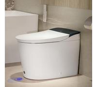 CANEST Smart Toilet with Bidet, Full-Area Seat Sensor, Foam Dispenser, Auto Temp Control Wide Heated Seat&Instant Water, Auto Open/Close, Foot Sensor, Elongated Smart Toilet with Quiet Flush (FC-002)