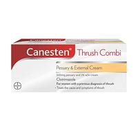 Canesten Thrush Combi Pessary & External Cream for Thrush Treatment | Clotrimazole | Two-Step Complete Relief Thrush Treatment