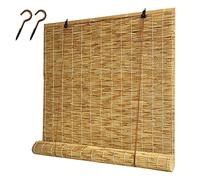 CANEVE Reed Curtain Blinds, Width 50/70/90/110/130/150cm Wide, Heat Insulation, Privacy Window Blind, For Garden Porch Outdoor Sun Shade, Kitchen Bamboo Roller Shades(Size:70cm*220cm)