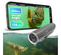 CanFish Fishing CamX Underwater Fishing Camera, HD 1080P &136°Ultra-Wide-Angle,656FT ROV Waterproof/Motion Sensing/Segmented Intelligent Recording/Wireless Charge/App Compatible with iOS and Android