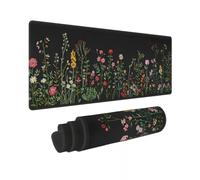 CANFLASHION Desk Pad,Office Desk Mat 31.5"×11.8" Large Gaming Mouse Pad,Durable Extended Computer Mouse Pad,Waterproof Thick Big Mouse Pads with Non-Slip Rubber Base Office Home Colorful Flowers