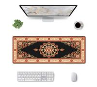CANFLASHION Desk Pad,Office Desk Mat 31.5"×11.8" Large Gaming Mouse Pad,Durable Extended Computer Mouse Pad,Waterproof Thick Big Mouse Pads Non-Slip Rubber Base Office Home Mandala Flower