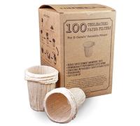 canFly Premium Disposable Paper Filters for K-Carafe Reusable Coffee Filter for 4-Cup Brown Unbleached 100