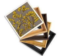 CANFRAVAS 10"x10" Black Rustic Wood Floater Frame for 0.6"-0.8" Deep Canvas Artwork