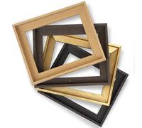 CANFRAVAS 12x16 Solid Wood Canvas Floater Frame, Wood Floating Frame, Floater Frame for 0.6"-0.8" Deep Canvas Paintings (12"x16", Gold)
