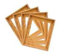 CANFRAVAS 4Pack Canvas Floater Frame, Canvas Floating Frame for Canvas Art 0.6-0.9” Deep, Frame for Canvas Paintings, Canvas Floating Frame(12"x12",Nut Brown)