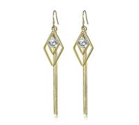 Cangall Silver Drop Earrings for Women, 925 Sterling Silver Dangle Drop Earrings with Cubic Zircon, Hypoallergenic Dangly Hook Hanging Earrings for Girls, Twisted Tassel Gold Loops Earrings Long