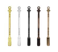 CANGCANG 5PCS Mini Spoon Metal, Mini Measuring Spoons, Necklace Tiny Scoop Lightweight and Compact Multiple Colour Coke Spoon Easy to Carry for Filling Salt Spices