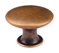 Cangder 12 Packs Antique Copper Kitchen Cabinet Knobs Furniture Cupboard Round Drawer Dresser Knobs Single Hole Drawer Pulls Handles for Closet Wardrobe Door Hardware