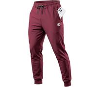 CANGHPGIN Mens Athletic Joggers with Zipper Pockets Lightweight Gym Sweatpants Men Stretch Workout Track Pants Jogging, Dark Red, X-Large