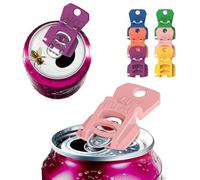 CanGuard 6-Pack Can Opener - Easy Open Drink Tab Toppers&Can Covers for Soda, Beer, Coke Shields From Bugs, Dust at the Party,Camping, BBQ- Colorful Can Lids