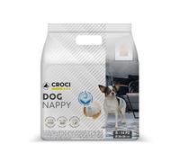Croci Dog Nappy - Female Dog Diapers - Absorbent Pants for Female Dog in Heat - Panties for Female Dogs Period and Pee, Anti-odour, Disposable, 12 Pieces, Size S, 23-25 cm