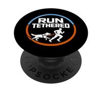 Canicross Dog Running Run With My Dog Trail Dog Skijoring PopSockets Adhesive PopGrip